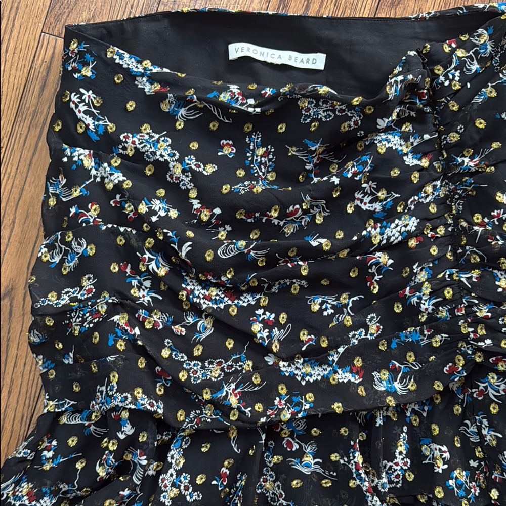 Veronica Beard Floral Black Skirt 6